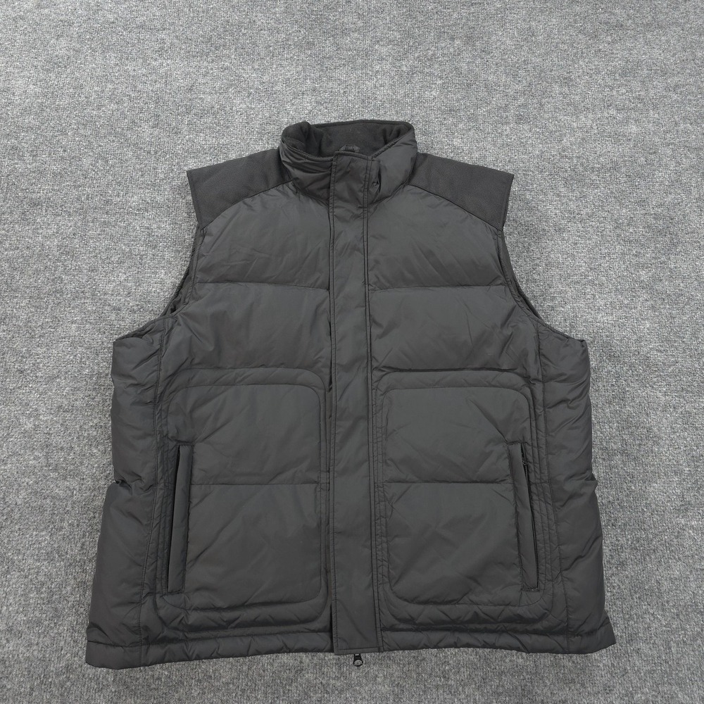 Eddie Bauer Vest Mens XL Black Down Puffer Quilted Insulated Hiking Outdoors